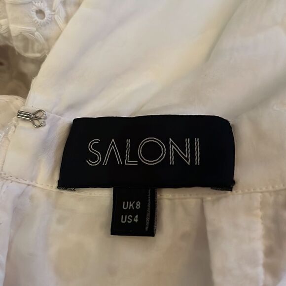 SALONI White Ella Eyelet Cotton Dress - Picture 8 of 10